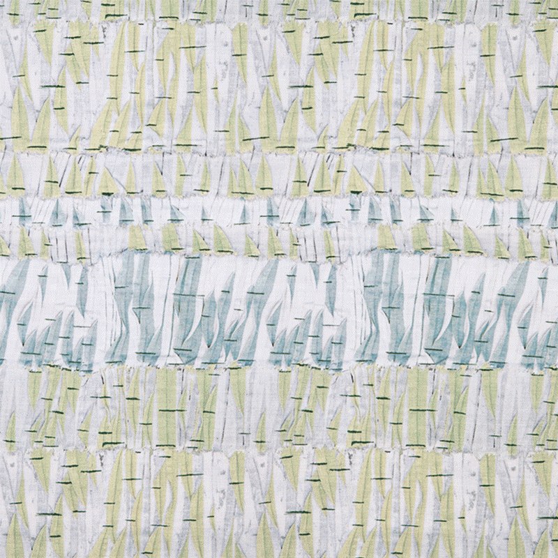 Kit Kemp Willow Linen Fabric in Aqua